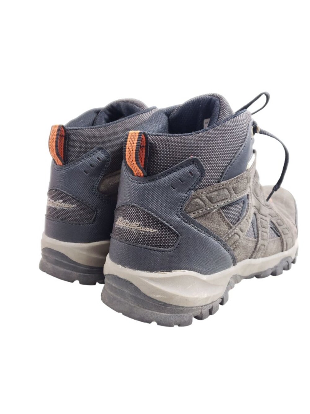 Eddie Bauer Mens Size 10.5 Waterproof Hiking Boots Gray Suede & Mesh - Picture 3 of 9